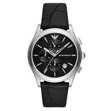  Shop Authentic Emporio Armani Paolo Chronograph Black Dial Black Leather Strap Watch For Men - AR11530 - Luxxuri