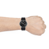  Shop Authentic Emporio Armani Kappa Analog Quartz Black Dial Black Leather Strap Watch For Men - AR11013 - Luxxuri