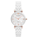  Shop Authentic Emporio Armani Ceramica Mother of Pearl Dial White Ceramic Strap Watch For Women - AR1486 - Luxxuri