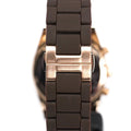 Emporio Armani Sportivo Chronograph Brown Dial Brown Silicone Strap Watch For Men - AR5891