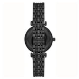  Shop Authentic Emporio Armani Gianni T-Bar Quartz Black Mother of Pearl Dial Black Steel Strap Watch For Women - AR11268 - Luxxuri