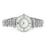 Shop Authentic Emporio Armani Gianni T-Bar Mother of Pearl Dial Silver Stainless Steel Watch For Women - AR1908 - Luxxuri