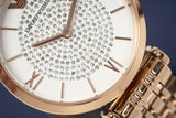  Shop Authentic Emporio Armani T-Bar Gianni Crystal Pave Dial Rose Gold Steel Strap Watch For Women - AR11244 - Luxxuri
