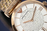  Shop Authentic Emporio Armani T-Bar Gianni Crystal Pave Dial Rose Gold Steel Strap Watch For Women - AR11244 - Luxxuri