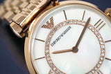  Shop Authentic Emporio Armani Gianni T Bar Mother of Pearl Rose Gold Stainless Steel Strap Watch For Women - AR1909 - Luxxuri