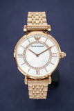  Shop Authentic Emporio Armani Gianni T Bar Mother of Pearl Rose Gold Stainless Steel Strap Watch For Women - AR1909 - Luxxuri