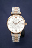  Shop Authentic Emporio Armani Gianni T Bar White Dial Two Tone Steel Strap Watch For Women - AR1926 - Luxxuri
