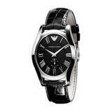  Shop Authentic Emporio Armani Velente Black Dial Black Leather Strap Watch For Women - AR0644 - Luxxuri
