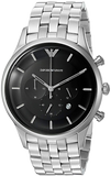  Shop Authentic Emporio Armani Chronograph Black Dial Silver Steel Strap Watch For Men - AR11017 - Luxxuri