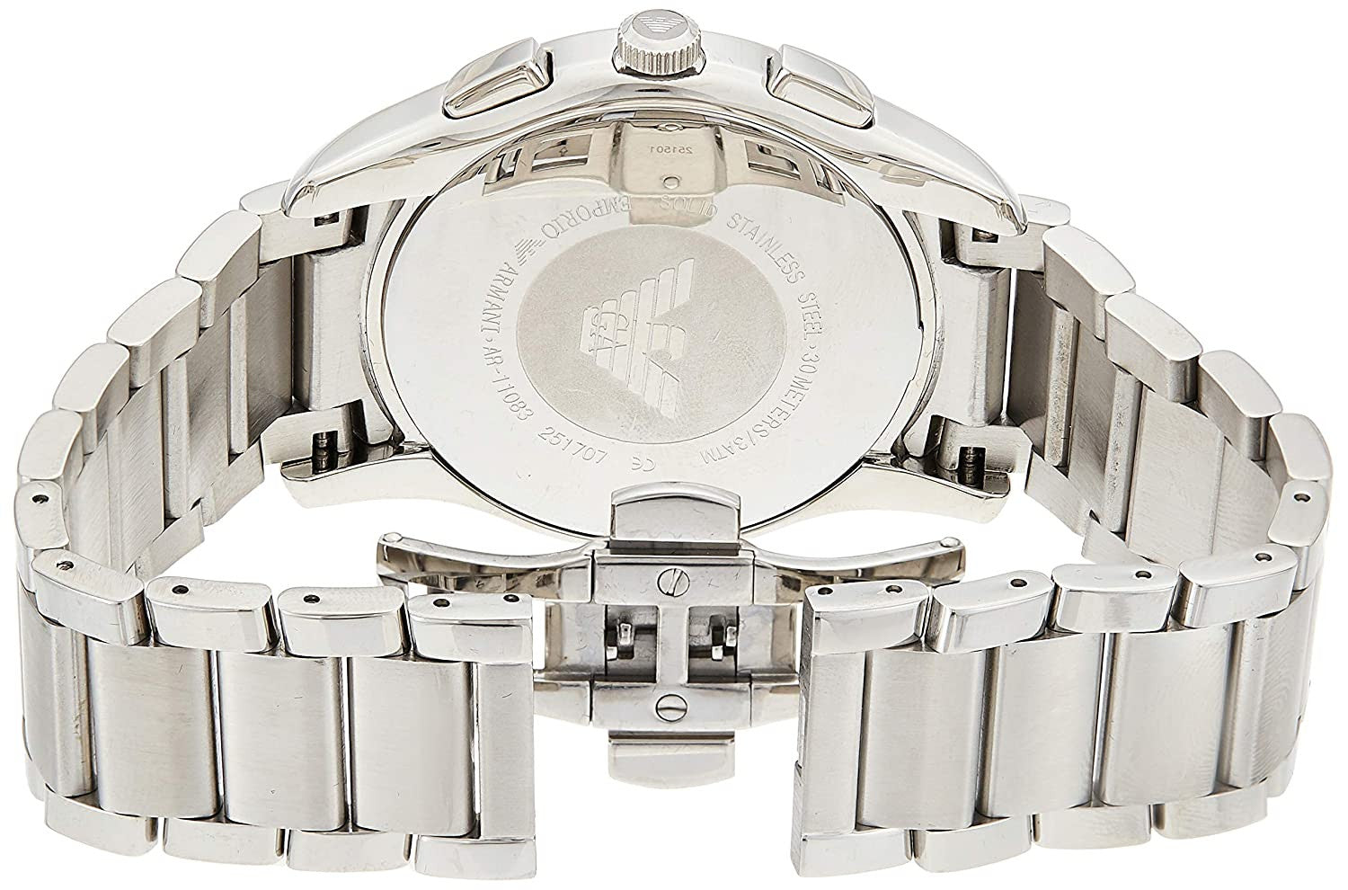  Shop Authentic Emporio Armani Valente Chronograph Quartz Black Dial Silver Steel Strap Watch For Men - AR11083 - Luxxuri