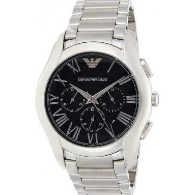  Shop Authentic Emporio Armani Valente Chronograph Quartz Black Dial Silver Steel Strap Watch For Men - AR11083 - Luxxuri