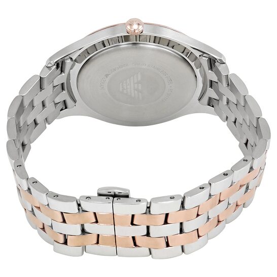  Shop Authentic Emporio Armani Lambda Analog Silver Dial Two Tone Steel Strap Watch For Men - AR11044 - Luxxuri