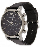  Shop Authentic Emporio Armani Luigi Chronograph Black Dial Black Leather Watch For Men - AR1828 - Luxxuri