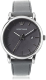  Shop Authentic Emporio Armani Classic Quartz Grey Dial Grey Leather Strap Watch For Men - AR1730 - Luxxuri