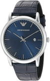  Shop Authentic Emporio Armani Gianni T Bar Quartz Blue Dial Blue Leather Strap Watch For Men - AR11300 - Luxxuri