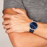  Shop Authentic Emporio Armani Dress Quartz Blue Dial Blue Leather Strap Watch For Men - AR2501 - Luxxuri