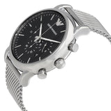  Shop Authentic Emporio Armani Luigi Black Dial Silver Mesh Bracelet Watch For Men - AR8032 - Luxxuri