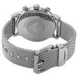  Shop Authentic Emporio Armani Luigi Chronograph Blue Dial Silver Mesh Bracelet Watch For Men - AR80038 - Luxxuri