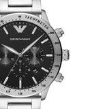  Shop Authentic Emporio Armani Mario Chronograph Black Dial Silver Steel Strap Watch For Men - AR11241 - Luxxuri