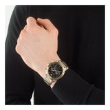  Shop Authentic Emporio Armani Analog Chronograph Black Dial Two Tone Steel Strap Watch For Men - AR11521 - Luxxuri