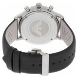  Shop Authentic Emporio Armani Gianni Chronograph Black Dial Black Leather Strap Watch For Men - AR0397 - Luxxuri