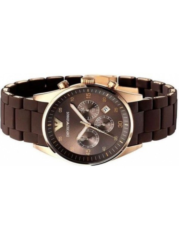  Shop Authentic Emporio Armani Sport Chronograph Brown Dial Brown Stainless Steel Watch For Men - AR5890 - Luxxuri