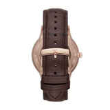  Shop Authentic Emporio Armani Meccanico Automatic Silver Dial Brown Leather Strap Watch For Men - AR60039 - Luxxuri