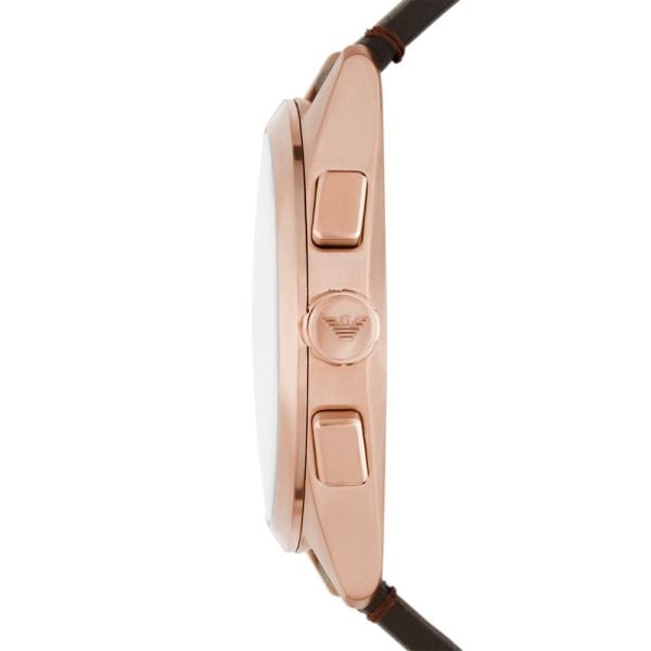  Shop Authentic Emporio Armani Claudio Chronograph Blue Dial Brown Leather Strap Watch For Men - AR11554 - Luxxuri