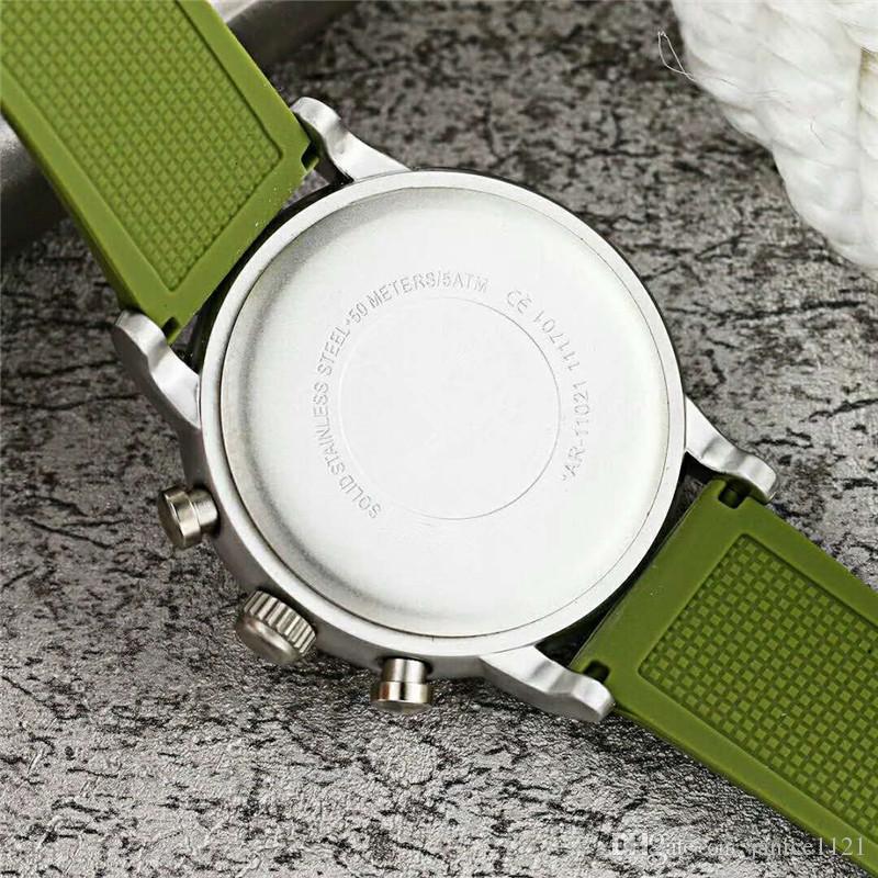  Shop Authentic Emporio Armani Chronograph White Dial Green Rubber Strap Watch For Men - AR11022 - Luxxuri
