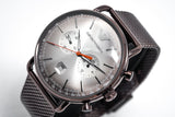  Shop Authentic Emporio Armani Aviator Chronograph Grey Dial Brown Mesh Bracelet Watch For Men - AR11169 - Luxxuri