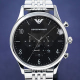  Shop Authentic Emporio Armani Beta Chronograph Black Dial Steel Strap Watch For Men - AR1863 - Luxxuri