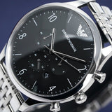  Shop Authentic Emporio Armani Beta Chronograph Black Dial Steel Strap Watch For Men - AR1863 - Luxxuri
