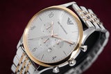  Shop Authentic Emporio Armani Beta Chronograph Grey Dial Two Tone Steel Strap Watch For Men - AR1864 - Luxxuri