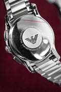  Shop Authentic Emporio Armani Valente Chronograph Quartz Black Dial Silver Steel Strap Watch For Men - AR11083 - Luxxuri