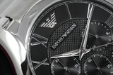  Shop Authentic Emporio Armani Valente Chronograph Quartz Black Dial Silver Steel Strap Watch For Men - AR11083 - Luxxuri