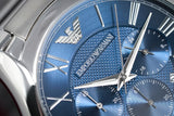  Shop Authentic Emporio Armani Chronograph Quartz Blue Dial Silver Steel Strap Watch For Men - AR11082 - Luxxuri
