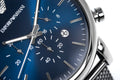  Shop Authentic Emporio Armani Chronograph Blue Dial Gun Metallic Mesh Bracelet Watch For Men - AR1979 - Luxxuri