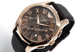  Shop Authentic Emporio Armani Chronograph Brown Dial Brown Leather Strap Watch For Men - AR1701 - Luxxuri