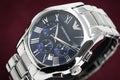  Shop Authentic Emporio Armani Classic Blue Dial Silver Steel Strap Watch For Men - AR1635 - Luxxuri