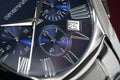  Shop Authentic Emporio Armani Classic Blue Dial Silver Steel Strap Watch For Men - AR1635 - Luxxuri