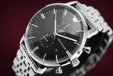  Shop Authentic Emporio Armani Chronograph Black Dial Silver Steel Strap Watch For Men - AR0389 - Luxxuri