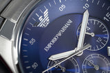 Shop Authentic Emporio Armani Sportivo Chronograph Blue Dial Silver Steel Strap Watch For Men - AR5860 - Luxxuri