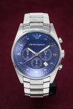  Shop Authentic Emporio Armani Sportivo Chronograph Blue Dial Silver Steel Strap Watch For Men - AR5860 - Luxxuri