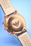  Shop Authentic Emporio Armani Gianni Classic Chronograph White Dial Brown Leather Strap Watch For Men - AR0398 - Luxxuri