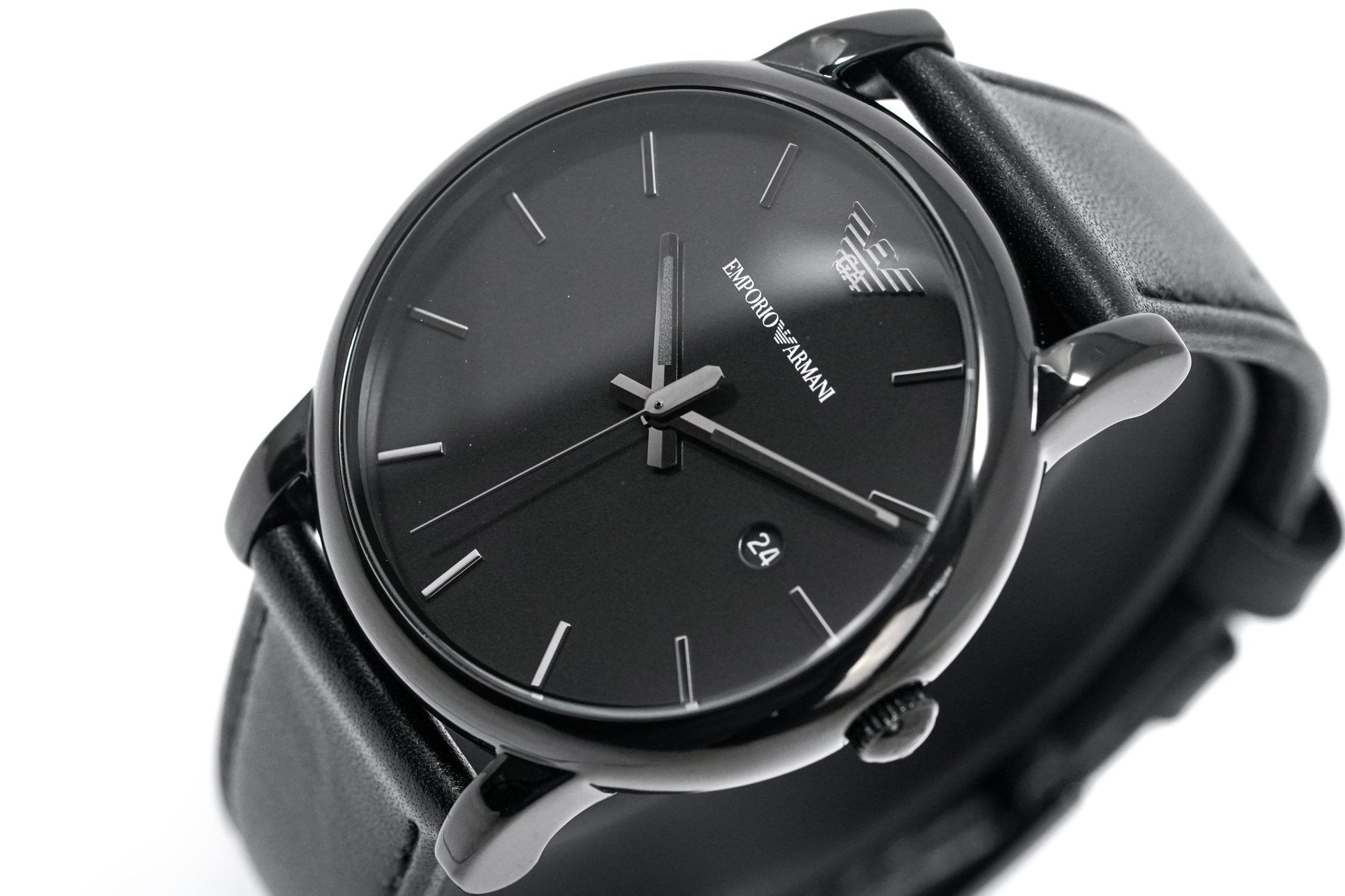  Shop Authentic Emporio Armani Classic Black Dial Black Leather Strap Watch For Men - AR1732 - Luxxuri