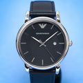  Shop Authentic Emporio Armani Aviator Quartz Black Dial Black Leather Strap Watch For Men - AR11336 - Luxxuri