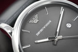  Shop Authentic Emporio Armani Classic Quartz Grey Dial Grey Leather Strap Watch For Men - AR1730 - Luxxuri