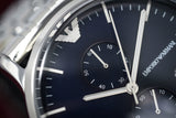  Shop Authentic Emporio Armani Gianni Chronograph Blue Dial Silver Steel Strap Watch For Men - AR1648 - Luxxuri