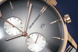  Shop Authentic Emporio Armani Gianni Chronograph Grey Dial Two Tone Steel Strap Watch For Men - AR1721 - Luxxuri