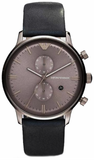  Shop Authentic Emporio Armani Classic Grey Dial Grey Leather Strap Watch For Men - AR0388 - Luxxuri